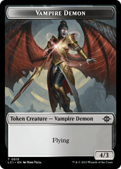 Vampire (0006) // Vampire Demon Double-Sided Token [The Lost Caverns of Ixalan Commander Tokens] | Silver Goblin