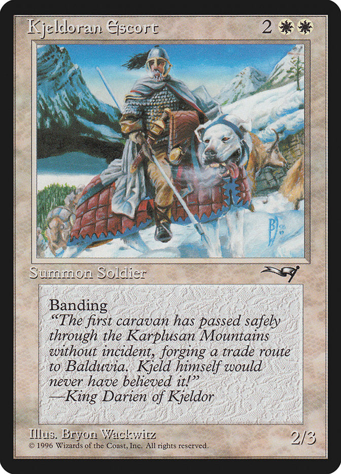 Kjeldoran Escort (Mountain Background) [Alliances] | Silver Goblin