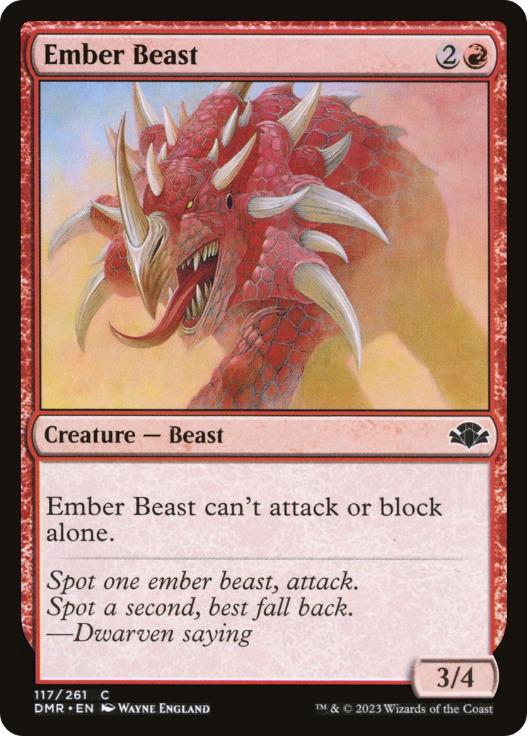 Ember Beast [Dominaria Remastered] | Silver Goblin