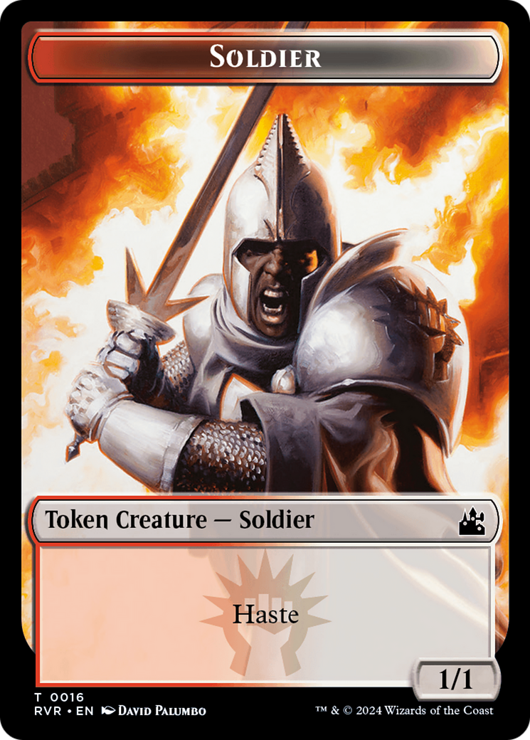 Saproling // Soldier Double-Sided Token [Ravnica Remastered Tokens] | Silver Goblin