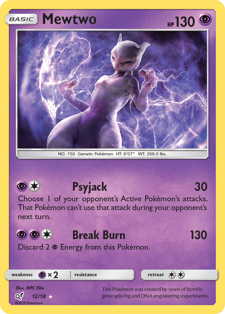 Mewtwo (12/18) [Sun & Moon: Detective Pikachu] | Silver Goblin