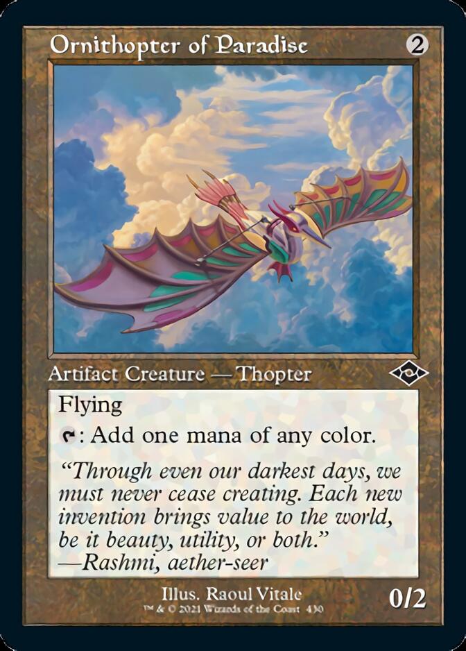 Ornithopter of Paradise (Retro Foil Etched) [Modern Horizons 2] | Silver Goblin