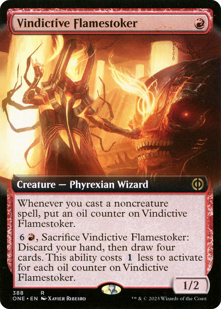 Vindictive Flamestoker (Extended Art) [Phyrexia: All Will Be One] | Silver Goblin