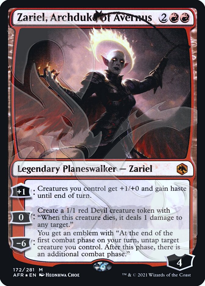 Zariel, Archduke of Avernus (Ampersand Promo) [Dungeons & Dragons: Adventures in the Forgotten Realms Promos] | Silver Goblin