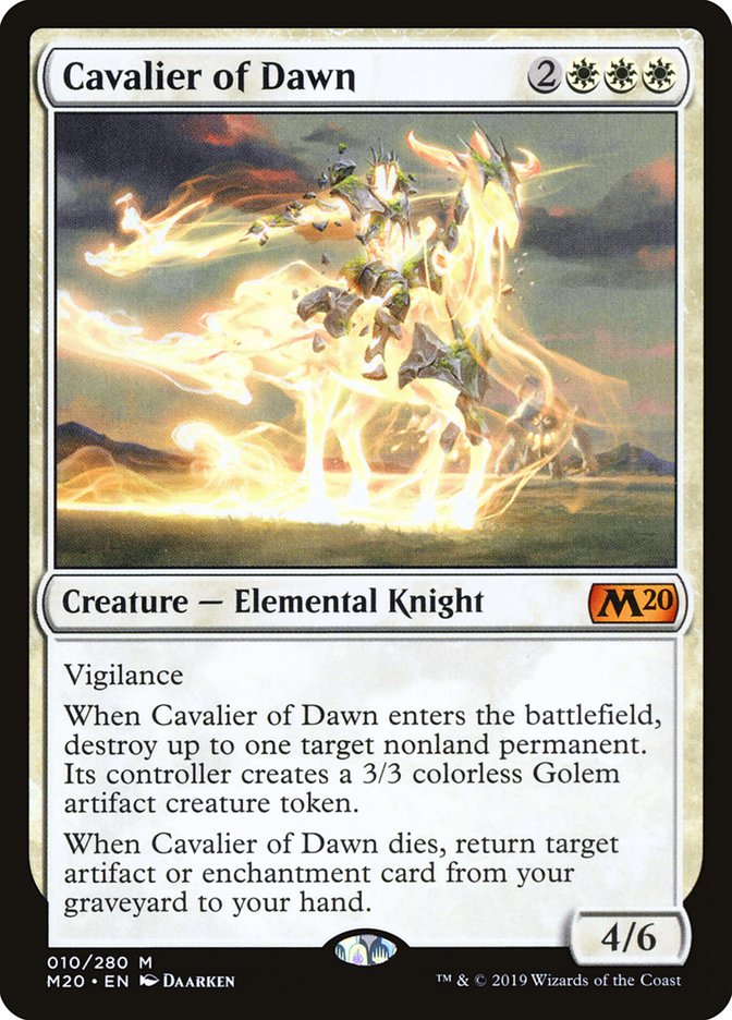 Cavalier of Dawn [Core Set 2020] | Silver Goblin