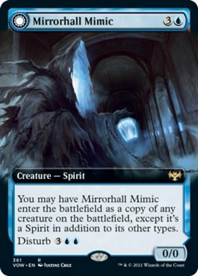 Mirrorhall Mimic // Ghastly Mimicry (Extended Art) [Innistrad: Crimson Vow] | Silver Goblin