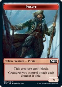 Pirate // Treasure Double-Sided Token [Core Set 2021 Tokens] | Silver Goblin