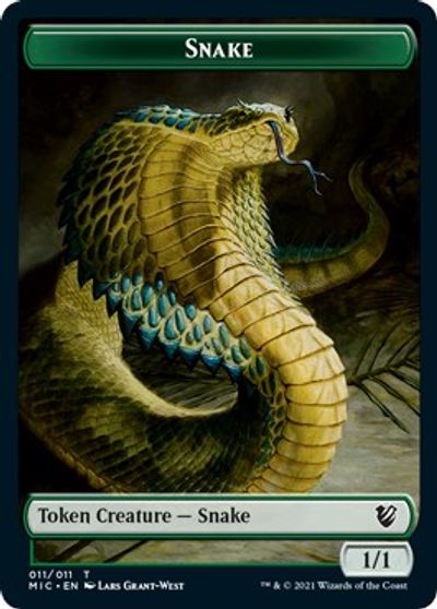 Spirit // Snake Double-Sided Token [Innistrad: Midnight Hunt Commander Tokens] | Silver Goblin