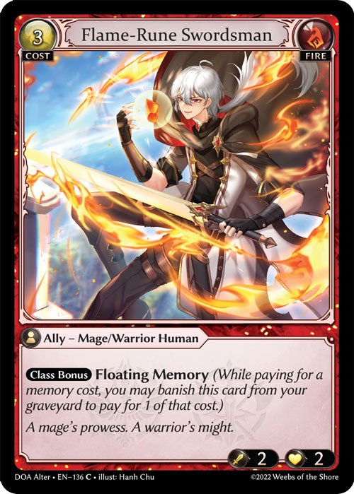 Flame-Rune Swordsman (136) [Dawn of Ashes: Alter Edition] | Silver Goblin