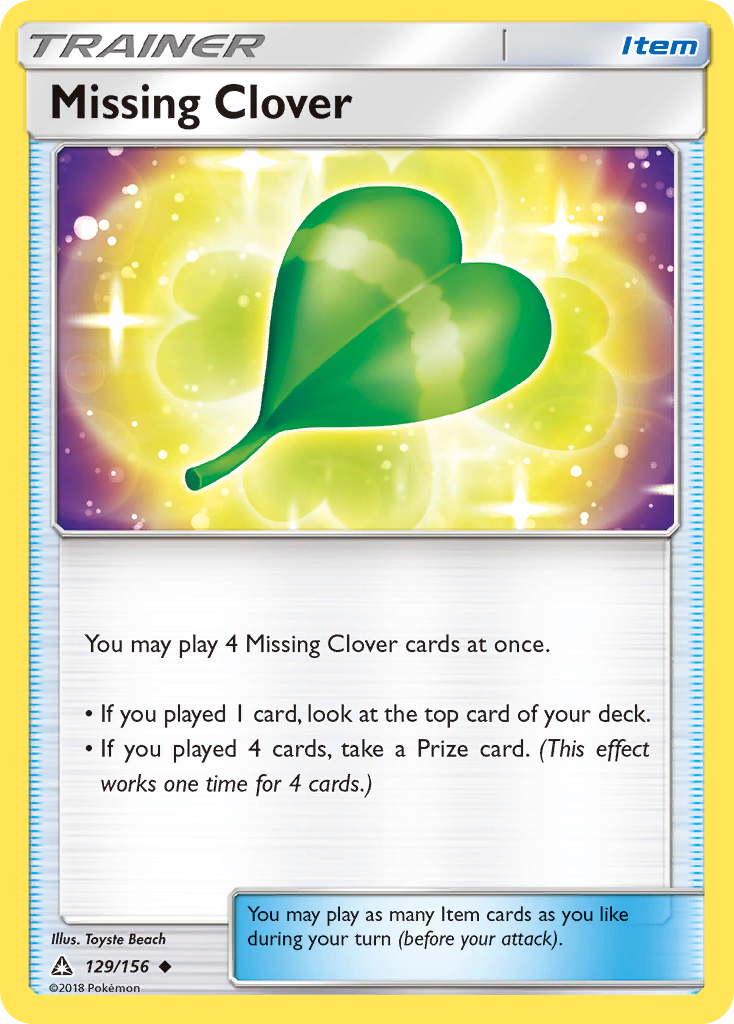 Missing Clover (129/156) [Sun & Moon: Ultra Prism] | Silver Goblin