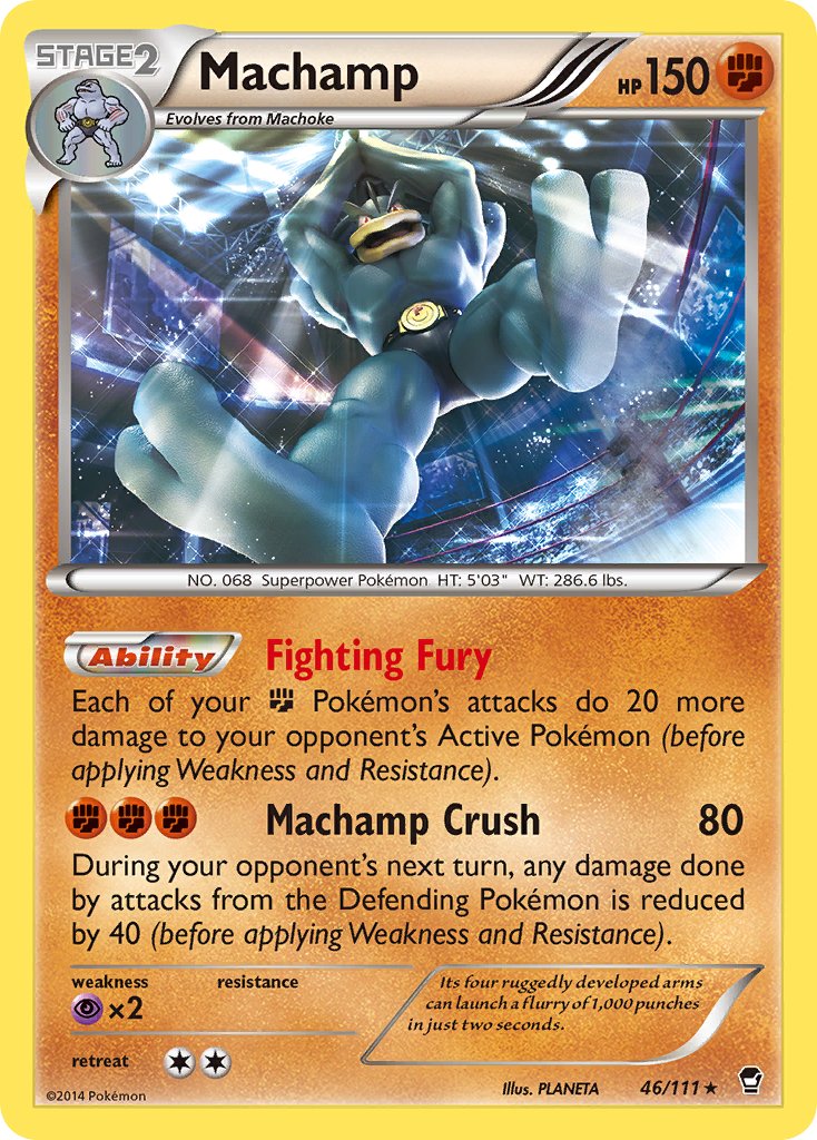 Machamp (46/111) (Cosmos Holo) (Blister Exclusive) [XY: Furious Fists] | Silver Goblin