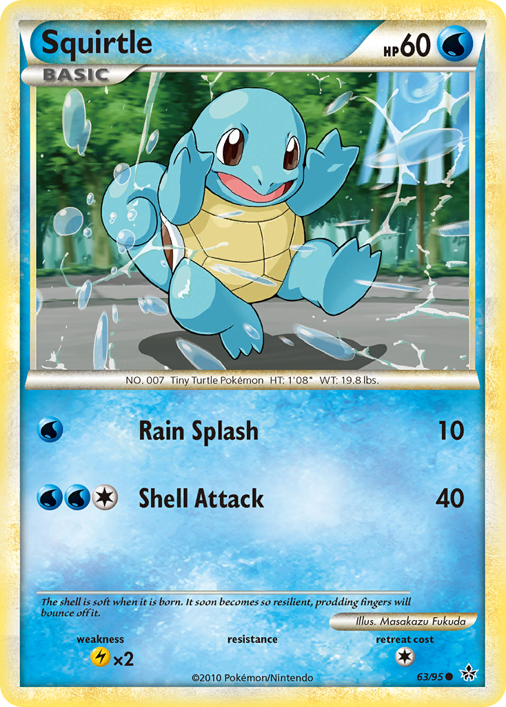 Squirtle (63/95) [HeartGold & SoulSilver: Unleashed] | Silver Goblin