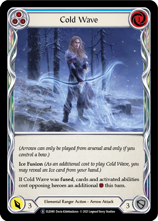 Cold Wave (Blue) [U-ELE040] (Tales of Aria Unlimited)  Unlimited Rainbow Foil | Silver Goblin