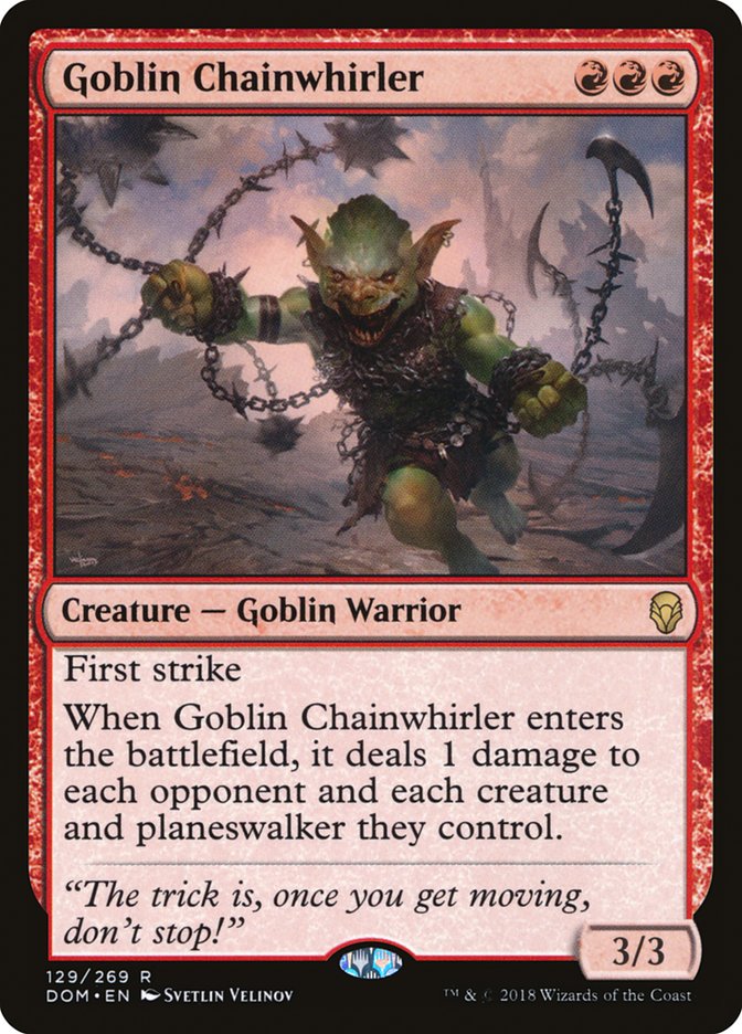 Goblin Chainwhirler [Dominaria] | Silver Goblin
