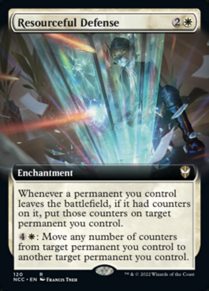 Resourceful Defense (Extended Art) [Streets of New Capenna Commander] | Silver Goblin