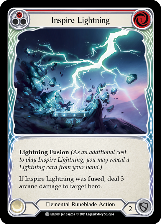 Inspire Lightning (Red) [ELE088] (Tales of Aria)  1st Edition Normal | Silver Goblin