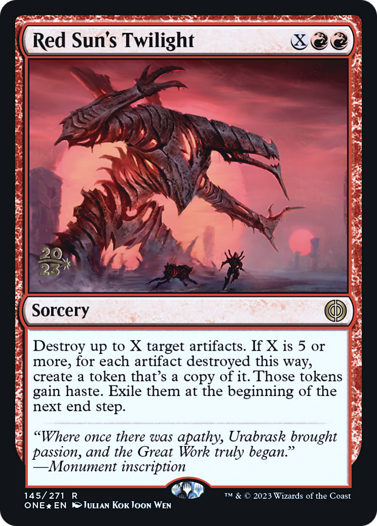 Red Sun's Twilight [Phyrexia: All Will Be One Prerelease Promos] | Silver Goblin