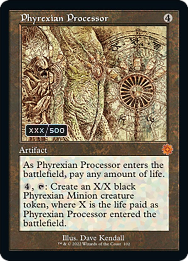 Phyrexian Processor (Retro Schematic) (Serialized) [The Brothers' War Retro Artifacts] | Silver Goblin