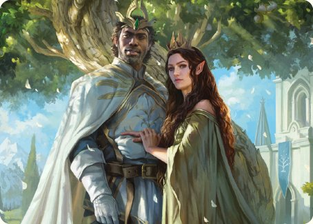 Aragorn and Arwen, Wed Art Card [The Lord of the Rings: Tales of Middle-earth Art Series] | Silver Goblin