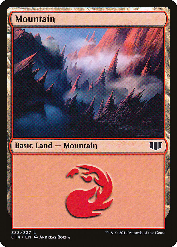 Mountain (333) [Commander 2014] | Silver Goblin