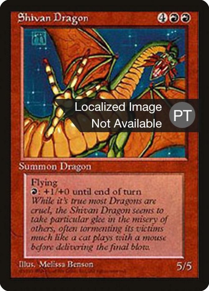 Shivan Dragon [Fourth Edition (Foreign Black Border)] | Silver Goblin