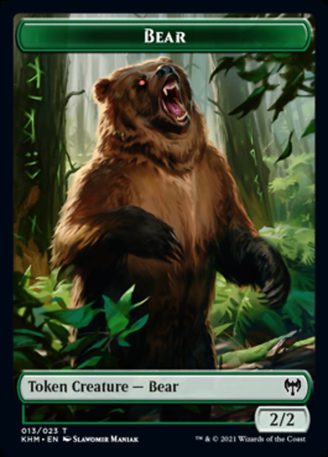 Bear Token [Kaldheim Tokens] | Silver Goblin