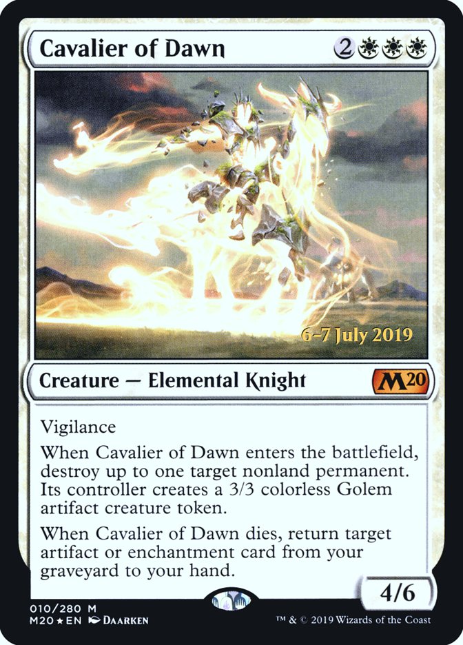 Cavalier of Dawn [Core Set 2020 Prerelease Promos] | Silver Goblin