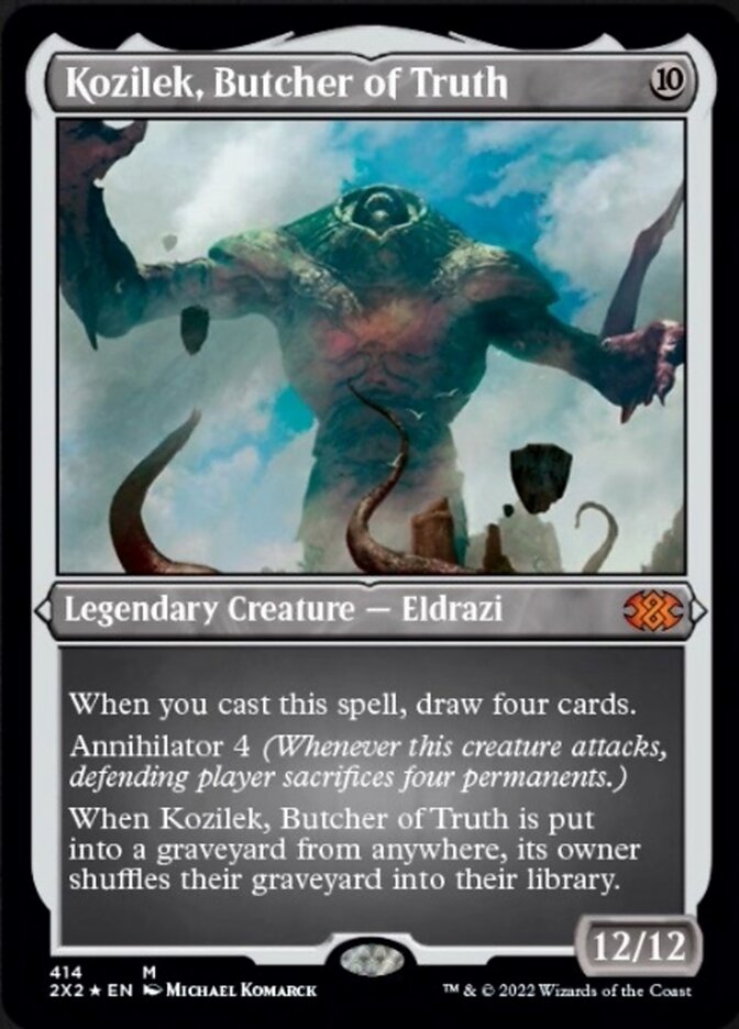 Kozilek, Butcher of Truth (Foil Etched) [Double Masters 2022] | Silver Goblin