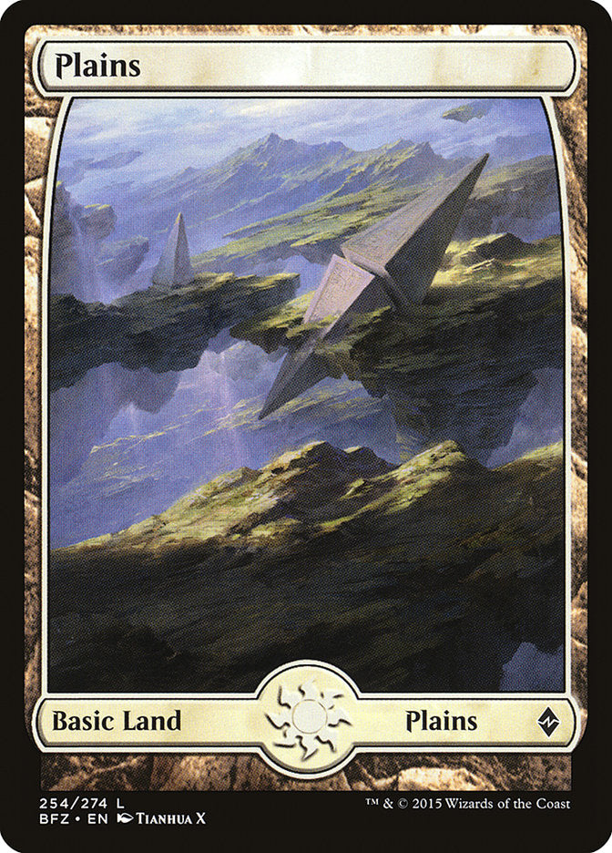 Plains (254) (Full Art) [Battle for Zendikar] | Silver Goblin