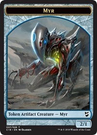 Myr (007) // Construct (020) Double-Sided Token [Commander 2018 Tokens] | Silver Goblin