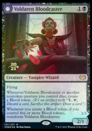 Voldaren Bloodcaster // Bloodbat Summoner [Innistrad: Crimson Vow Prerelease Promos] | Silver Goblin