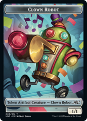 Clown Robot (003) // Food (010) Double-Sided Token [Unfinity Tokens] | Silver Goblin