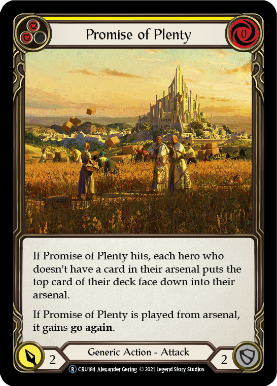 Promise of Plenty (Yellow) [U-CRU184] (Crucible of War Unlimited)  Unlimited Rainbow Foil | Silver Goblin