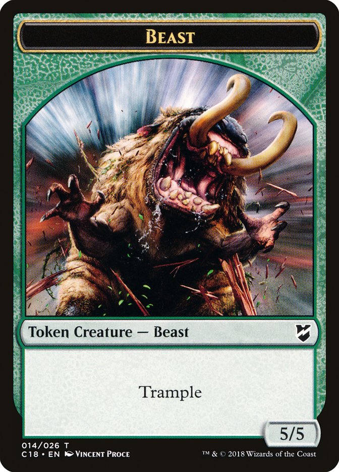 Beast Token (014/026) [Commander 2018 Tokens] | Silver Goblin