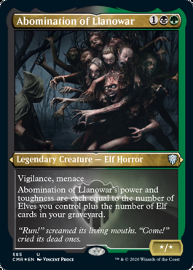 Abomination of Llanowar (Etched) [Commander Legends] | Silver Goblin