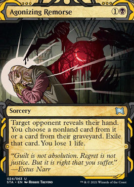 Agonizing Remorse (Foil Etched) [Strixhaven: School of Mages Mystical Archive] | Silver Goblin