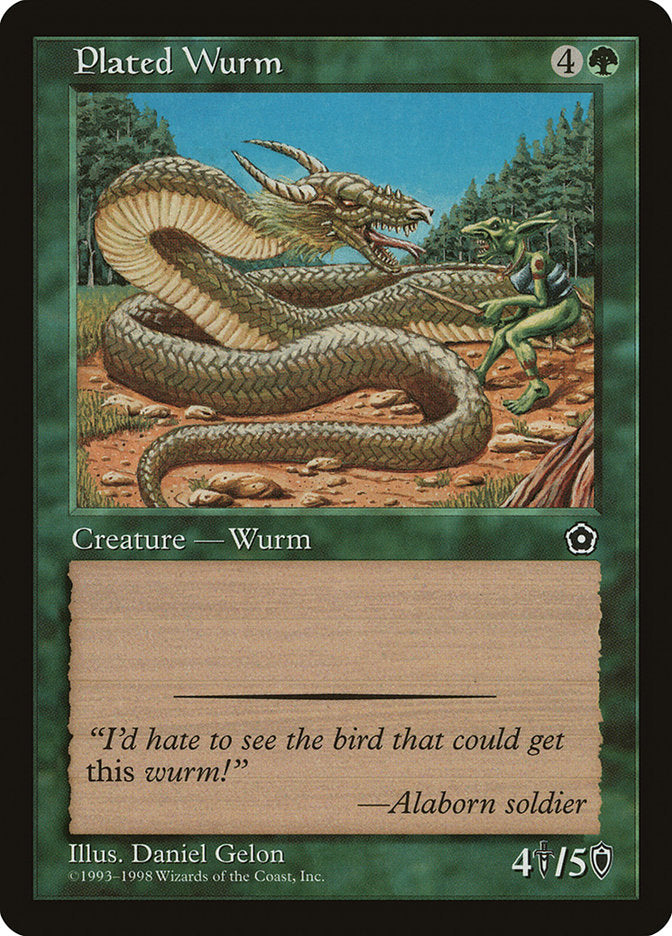 Plated Wurm [Portal Second Age] | Silver Goblin