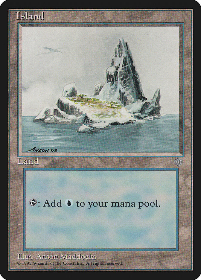 Island (Bird in Top Left / Signature on Left) [Ice Age] | Silver Goblin