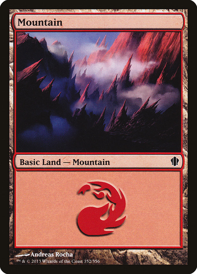 Mountain (352) [Commander 2013] | Silver Goblin