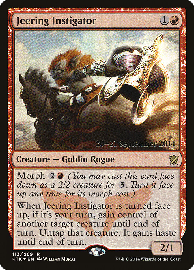 Jeering Instigator [Khans of Tarkir Prerelease Promos] | Silver Goblin