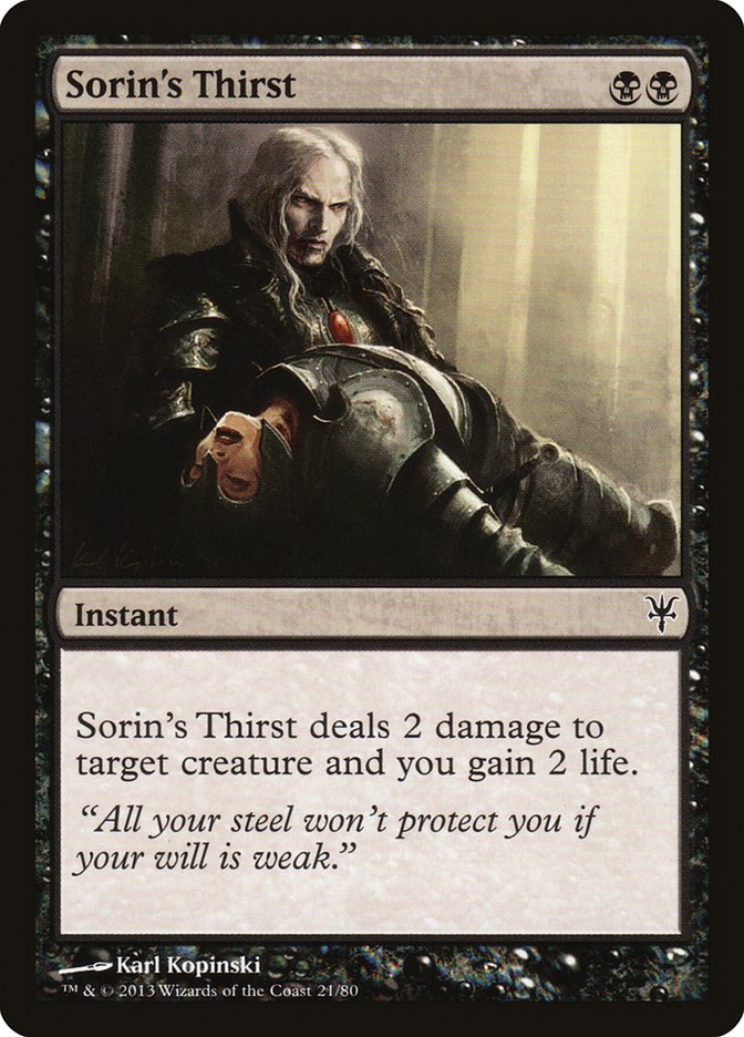 Sorin's Thirst [Duel Decks: Sorin vs. Tibalt] | Silver Goblin