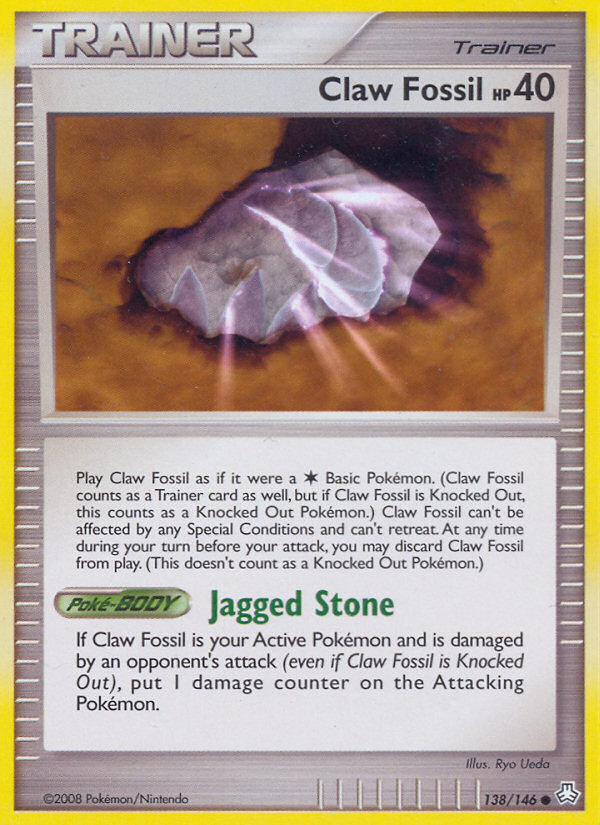 Claw Fossil (138/146) [Diamond & Pearl: Legends Awakened] | Silver Goblin