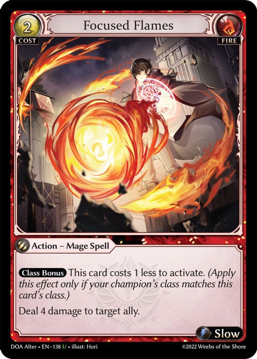 Focused Flames (138) [Dawn of Ashes: Alter Edition] | Silver Goblin