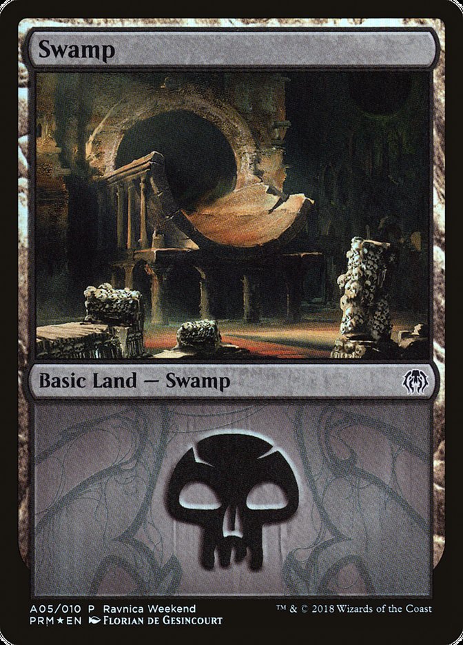 Swamp (A05) [Ravnica Allegiance Ravnica Weekend] | Silver Goblin