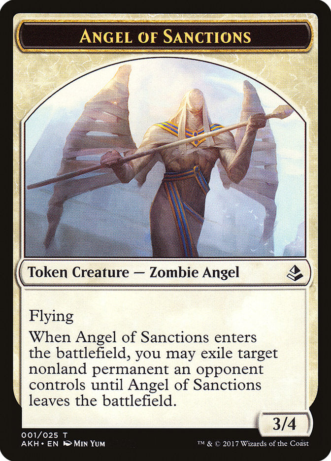 Angel of Sanctions Token [Amonkhet Tokens] | Silver Goblin