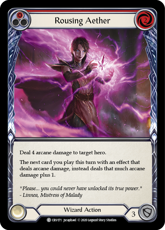 Rousing Aether (Red) [CRU171] (Crucible of War)  1st Edition Rainbow Foil | Silver Goblin