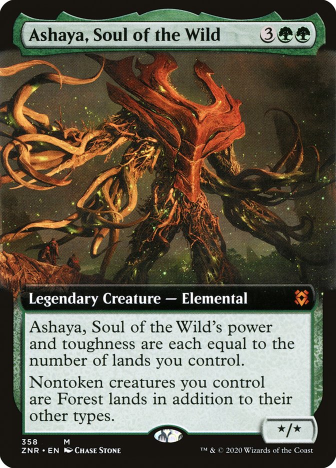 Ashaya, Soul of the Wild (Extended Art) [Zendikar Rising] | Silver Goblin