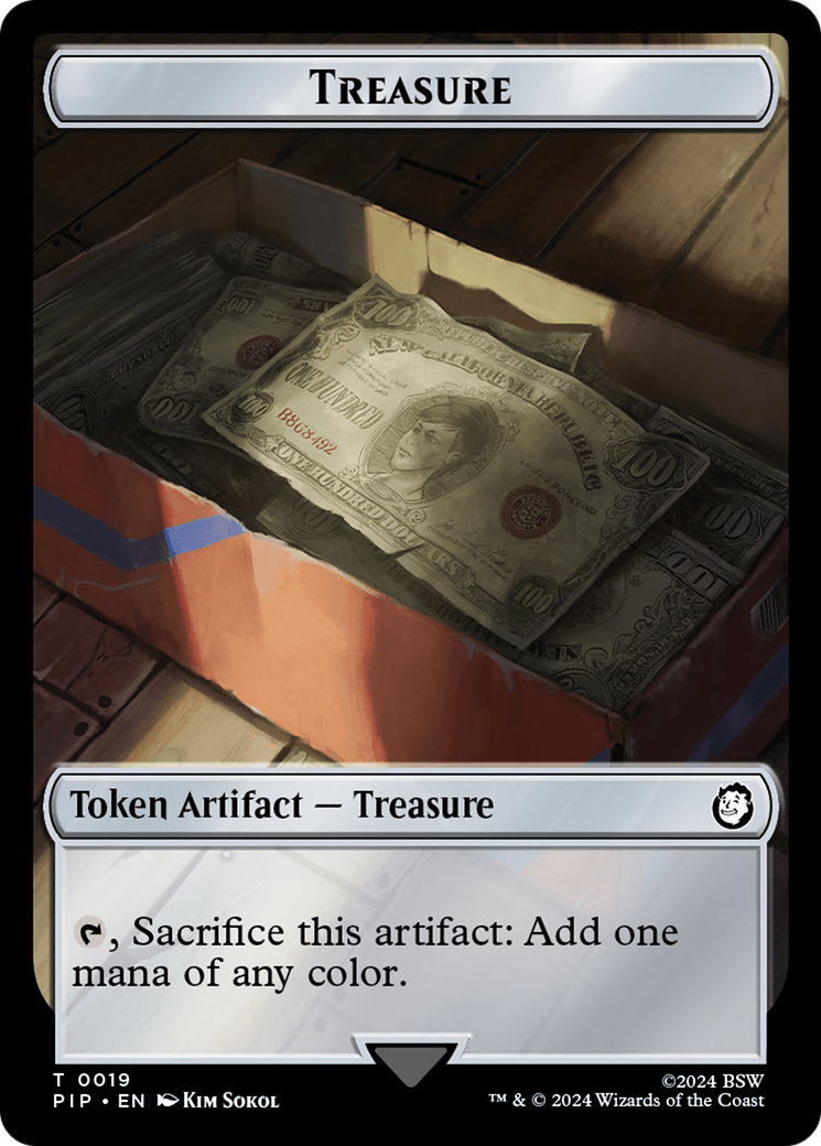 Copy // Treasure (019) Double-Sided Token [Fallout Tokens] | Silver Goblin