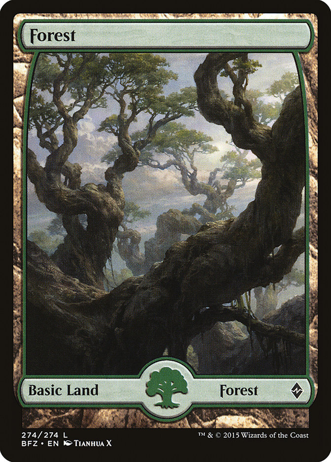 Forest (274) (Full Art) [Battle for Zendikar] | Silver Goblin