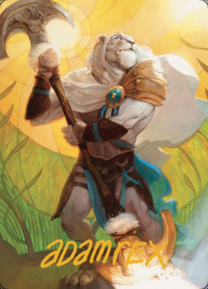 Ajani, Sleeper Agent Art Card (Gold-Stamped Signature) [Dominaria United Art Series] | Silver Goblin